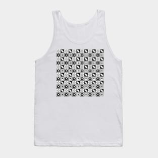 Black, White and Grey Modern Abstract Pattern Tank Top